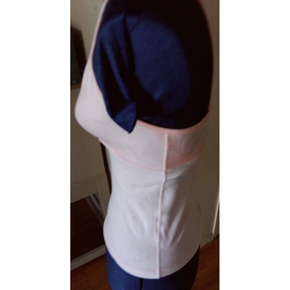 Lululemon DEEP V tank yoga gym light pink floral print mesh tank shirt top 4 - Picture 8 of 9